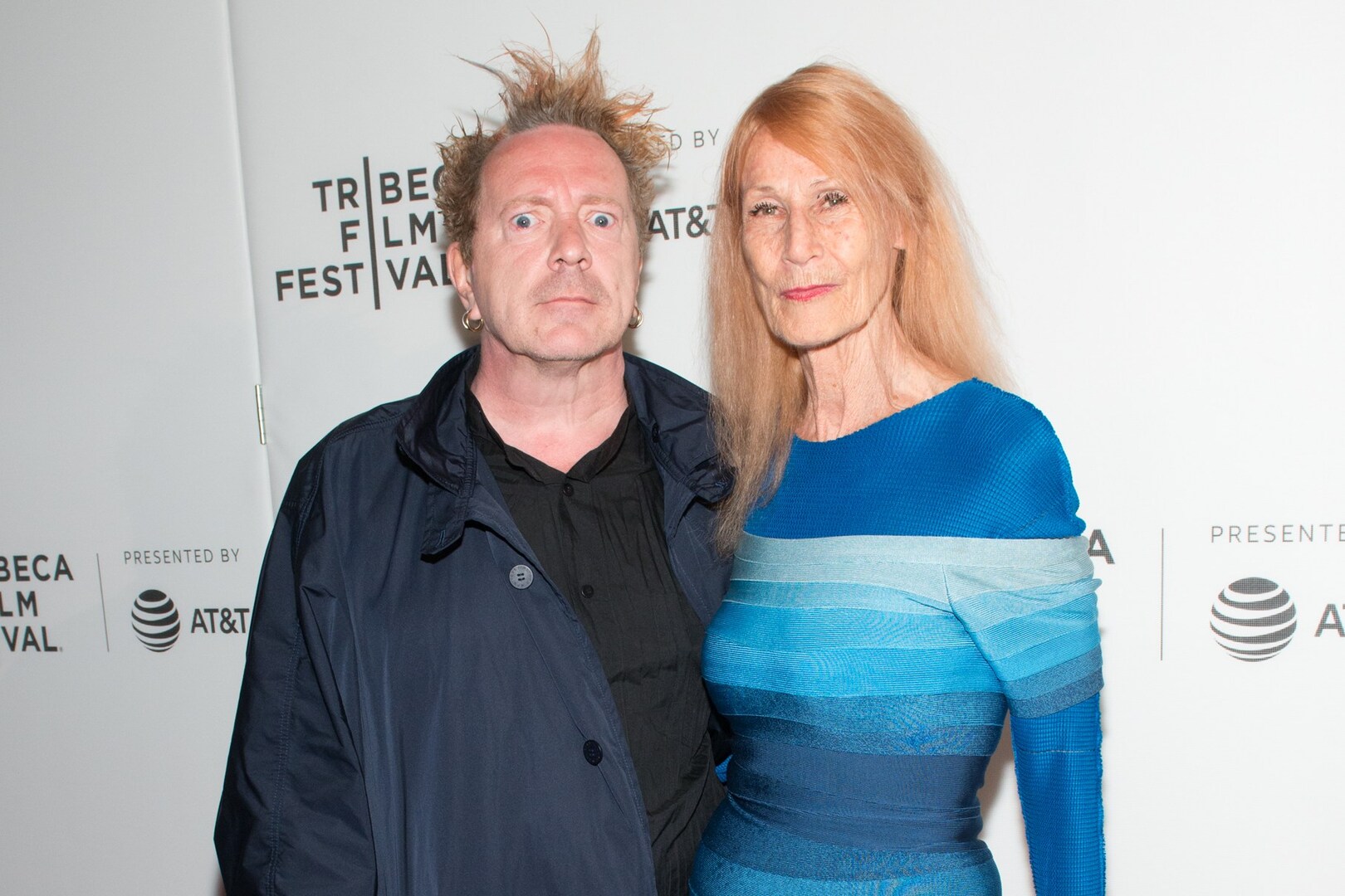 John Lydon and Nora Forster at the premiere of 'The Public Image Is Rotten'.