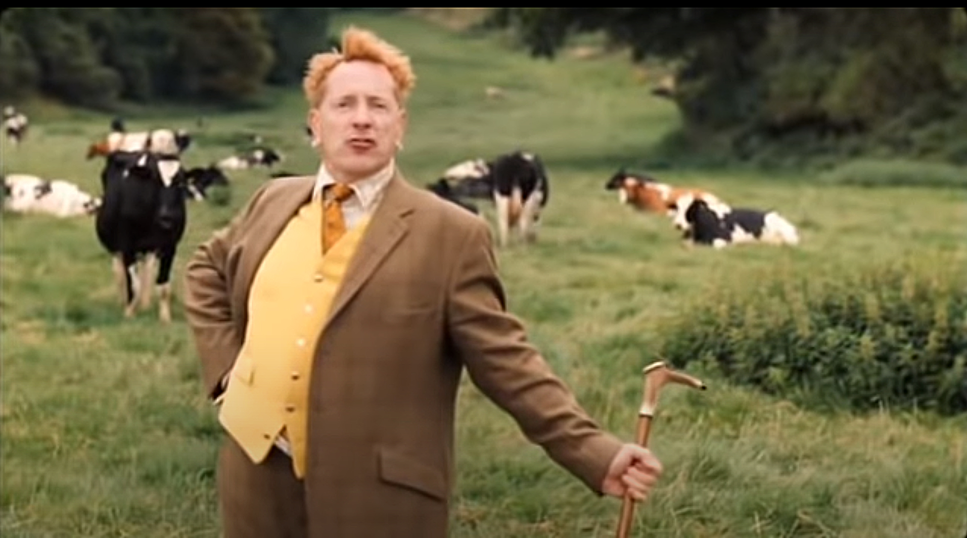 John Lydon in a Country Life butter advertisement.